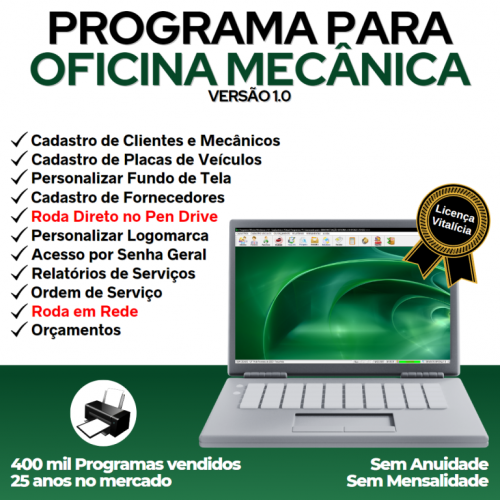 Programa Ordem de Serviço para Oficina Mecânica v1.0 - Fpqsystem 654615