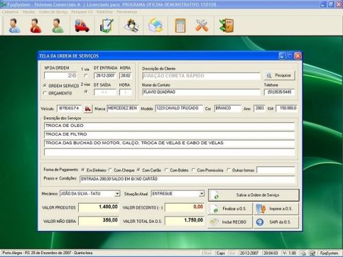 Programa Ordem de Serviço para Oficina Mecânica v1.0 - Fpqsystem 654619