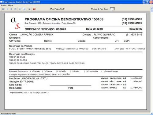 Programa Ordem de Serviço para Oficina Mecânica v1.0 - Fpqsystem 654620