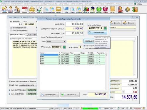 Programa Os Serviços Diversos com Vendas Financeiro e Estatísticas v5.6 Plus - Fpqsystem 656977