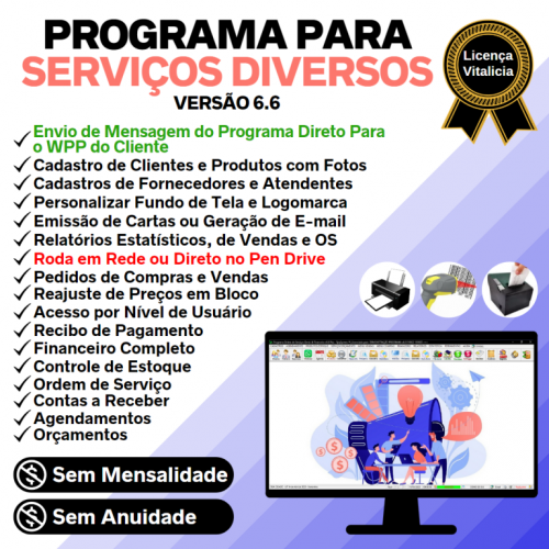 Programa Os Serviços Gerais com Vendas Financeiro e Estatísticas v6.6 Plus  Whatsapp - Fpqsystem 656988