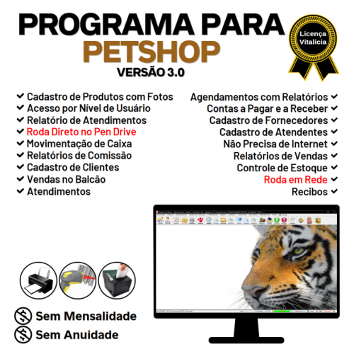 O Programa para Petshop Atendimento Agendamento e Serviços com Financeiro v3.0 - Fpqsystem 657428