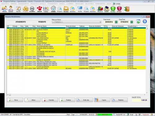 O Programa para Petshop Atendimento Agendamento e Serviços com Financeiro v3.0 - Fpqsystem 657433