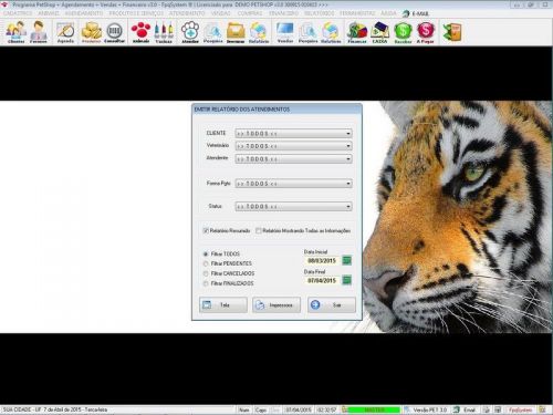 O Programa para Petshop Atendimento Agendamento e Serviços com Financeiro v3.0 - Fpqsystem 657434