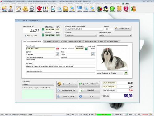 O Programa para Petshop Atendimento Agendamento Serviços e Financeiro v4.0 Plus - Fpqsystem 657450