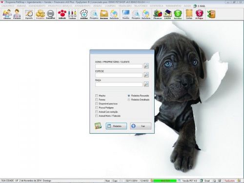 O Programa para Petshop Atendimento Agendamento Serviços e Financeiro v4.0 Plus - Fpqsystem 657463