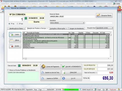 Programa para Salão de Beleza Agendamento  Financeiro v3.0 - Fpqsystem 655326