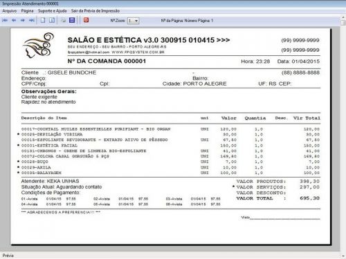 Programa para Salão de Beleza Agendamento  Financeiro v3.0 - Fpqsystem 655328