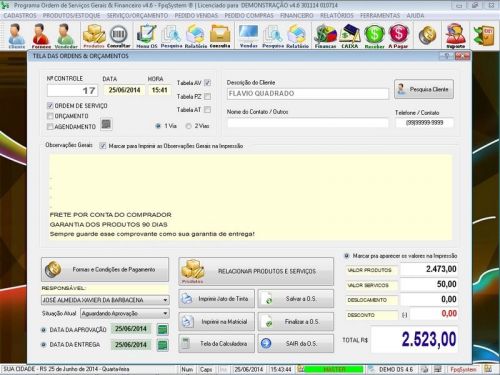 Programa Para Serviços de Jardinagem e Orçamentos Financeiro V4.6 - Fpqsystem 657071