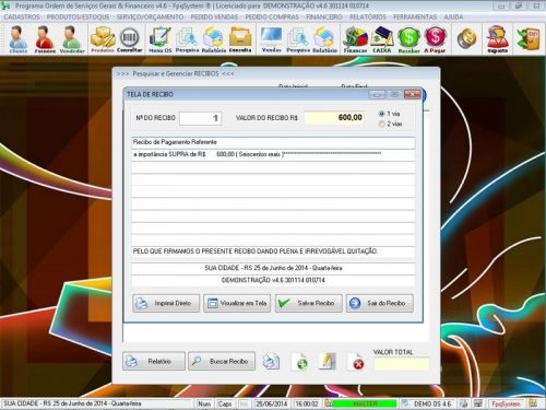 Programa Para Serviços Gerais e Orçamentos  Financeiro V4.6 - Fpqsystem 656947