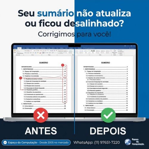 O sumário automático do seu documento não atualiza ou ficou desalinhado? Corrigimos para você 786855 O sumário automático do seu documento não atualiza ou ficou desalinhado? Corrigimos para você 786855