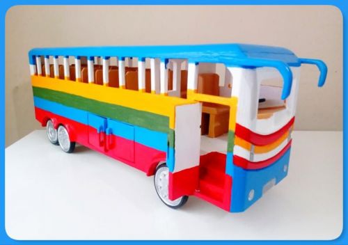 Ônibus De Viagem De Brinquedo Em Madeira Grande 743347