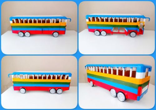 Ônibus De Viagem De Brinquedo Em Madeira Grande 743349