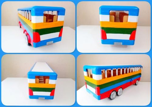 Ônibus De Viagem De Brinquedo Em Madeira Grande 743351