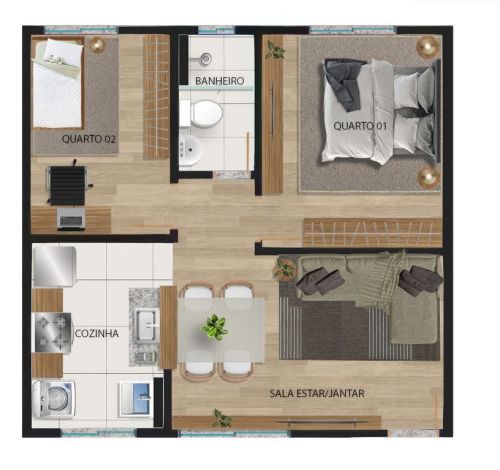 Oportunidade De Comprar Seu Imóvel Na Planta e Desfrutar Da Valorização. Sair Do Aluguel Ficou Fácil Em Justinopólis próximo de Venda Nova Minha Casa Minha Vida  Por R$230.00000 774668