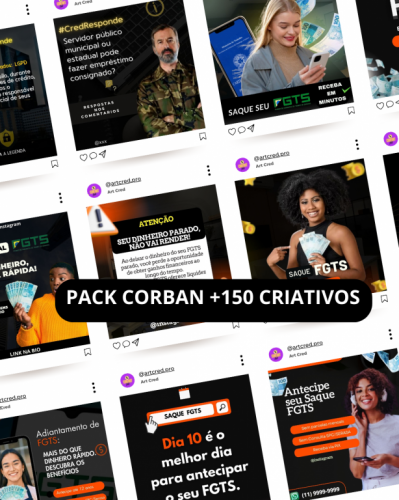Pack Corban 150 criativos  350 copys 707810