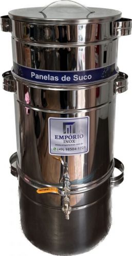 Panela extratora de suco a vapor 20kg Empório Inox 640760