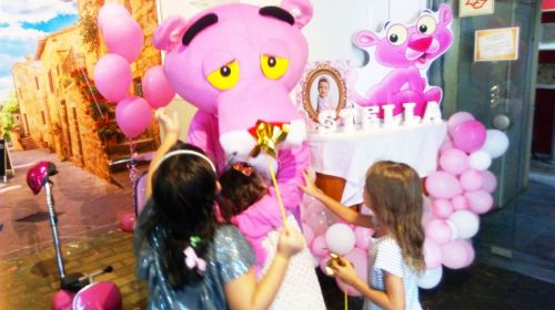 Pantera cor de Rosa Cover Personagens Vivos Animação Festas Infantil 587663