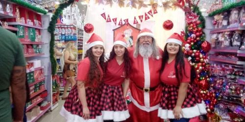 visita do papai noel ação do natal no supermercado e  lojas  papai noel na ceia do natal  761032