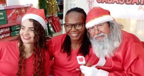 visita do papai noel ação do natal no supermercado e  lojas  papai noel na ceia do natal  761299