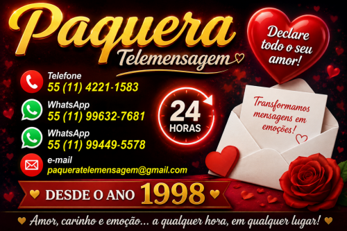 Paquera Telemensagem Inesquecível 786520