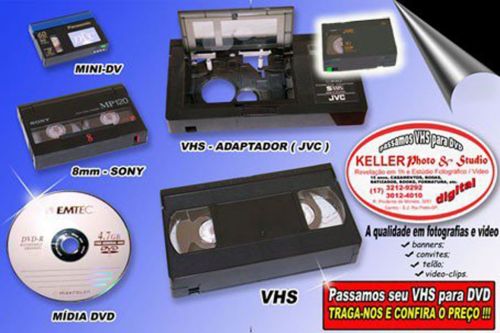 Passamos suas fitas de video para Dvd 342322