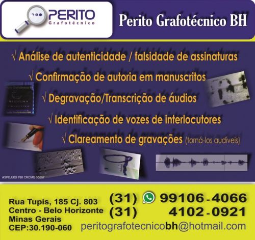 Perito Grafotécnico Profissional – Laudos Técnicos e Análise de Assinaturas 778134
