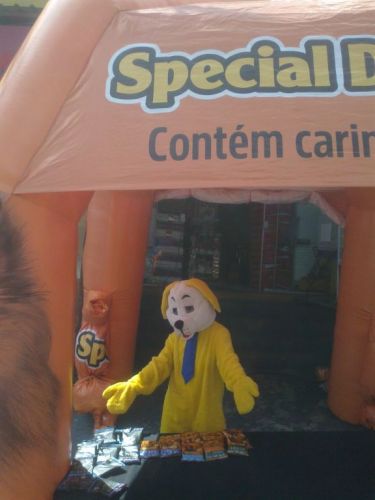 animação frente de loja com locutor e   mascote  do cachorro     485034