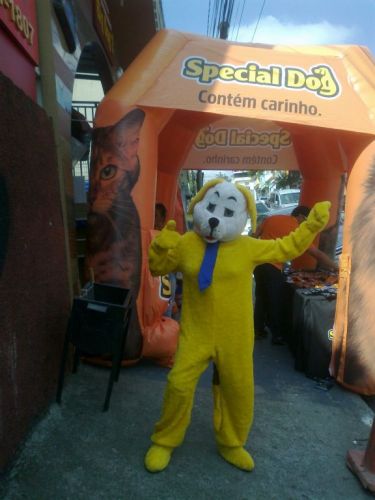 animação frente de loja com locutor e   mascote  do cachorro     485035