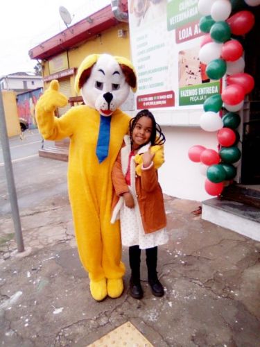 animação frente de loja com locutor e   mascote  do cachorro     719375