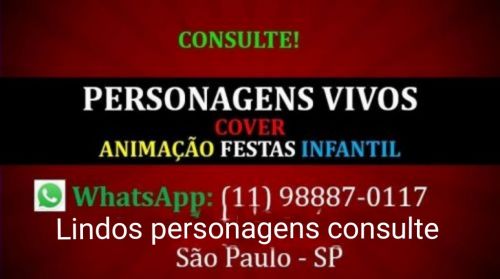 Personagens Vivos Cover Animação Festas Infantil 588311