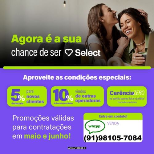 Plano Select Saúde Cobertura Total com coparticipação parcial 756201