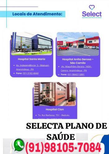 Plano Select Saúde Cobertura Total com coparticipação parcial 756202