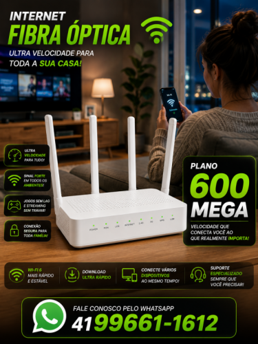 Planos de internet fibra sem taxas e modem wifi grátis  785156
