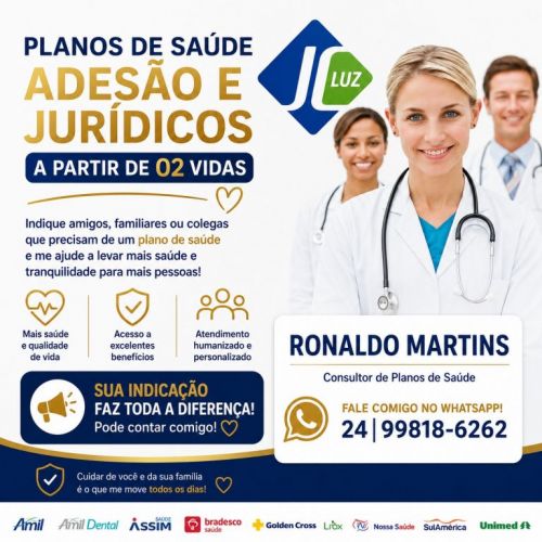 Planos de saúde em Vr 24 99818-6262 Amil-bradesco -sulamérica 781519
