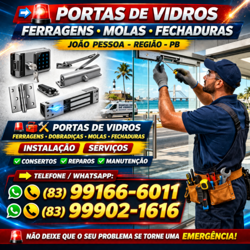 Portas  De  Vidros  Consertos   Manutenção  João  Pessoa  83 99166-6011 781014