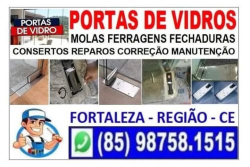 Portas  De Vidros  Molas  Ferragens  Consertos 85 98758-1515 745198
