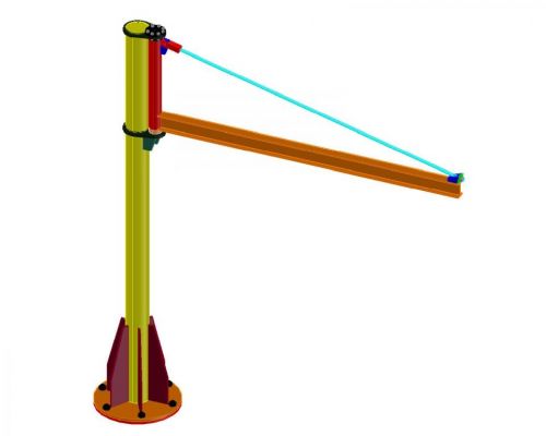 Pórtico Giratório Braço Giratório de Coluna - Projeto 769853