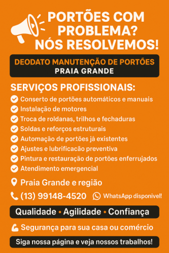 Conserto de Portões Automatico Troca de Centrais  Cabos de Aço na Zona Sul 11 98394-3701 756962