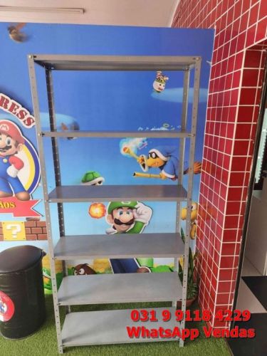 Prateleira de Aço Grande 40cm com Reforço Ômega Frete Grátis para Bh Minas Gerais Mg Nova   764800