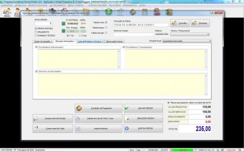 Programa Assistência Técnica Celular  Ordem de Serviço e Estoque v2.0 - Fpqsystem 623063