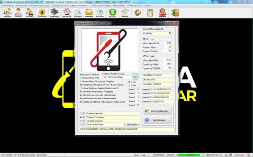 Programa Assistência Técnica Celular  Ordem de Serviço e Estoque v2.0 - Fpqsystem 623065