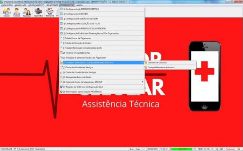 Programa Assistência Técnica Celular  Ordem de Serviço v1.0 - Fpqsystem 623036