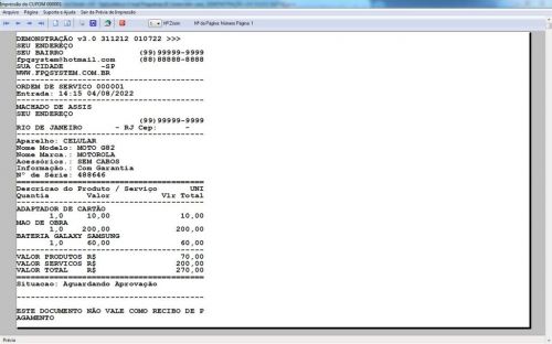 Programa Assistência Técnica Celular  Ordem de Serviço Vendas e Estoque v3.0 - Fpqsystem 623085