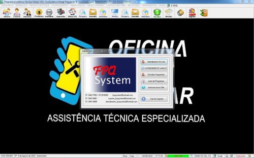 Programa Assistência Técnica Celular  Ordem de Serviço Vendas e Estoque v3.0 - Fpqsystem 623088