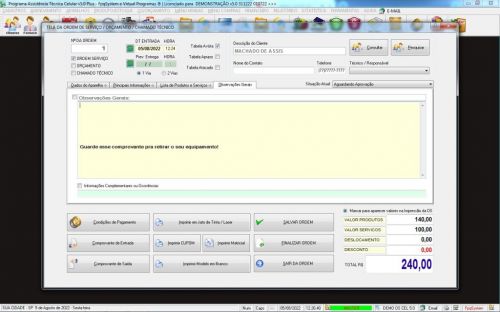 Programa Assistência Técnica Celular Os Vendas Estoque e Financeiro v5.0 Plus - Fpqsystem 623112 Programa Assistência Técnica Celular Os Vendas Estoque e Financeiro v5.0 Plus - Fpqsystem 623112