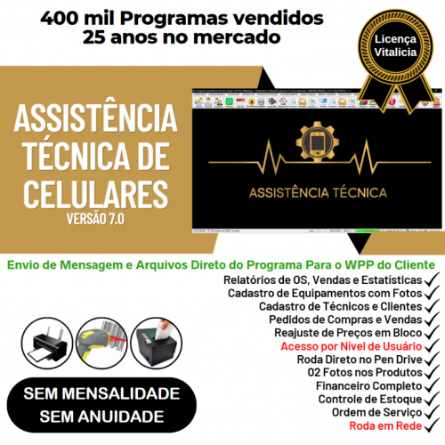 Programa Assistência Técnica Celular Vendas Estoque e Financeiro v7.0 Plus Whatzapp - Fpqsystem 653198 Programa Assistência Técnica Celular Vendas Estoque e Financeiro v7.0 Plus Whatzapp - Fpqsystem 653198