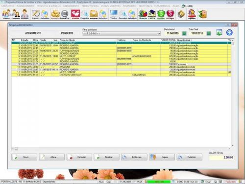 Programa Clínica de Estética e Spa Agendamento Vendas e Financeiro v3.0 - Fpqsystem 657355