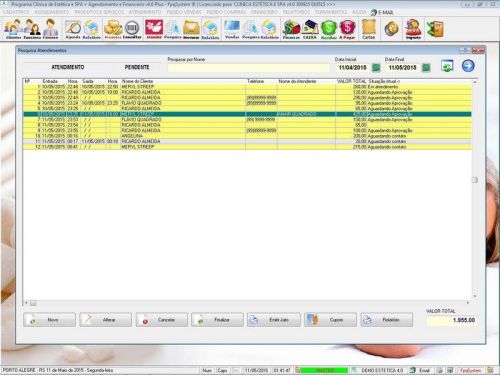 Programa Clinica de Estética e Spa Agendamento Vendas e Financeiro v4.0 Plus - Fpqsystem 657379