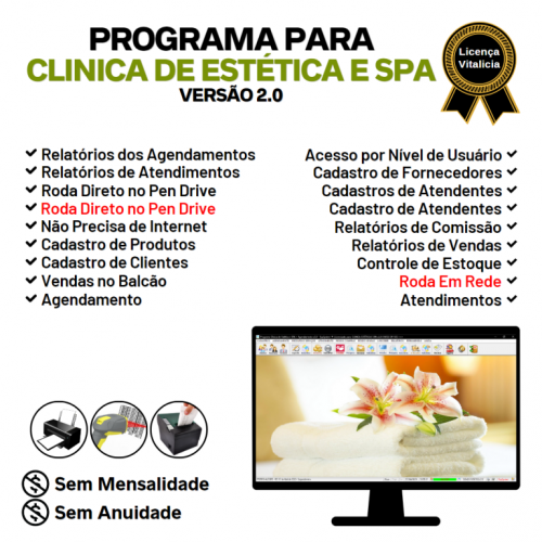 Programa Clinica de Estética e Spa com Agendamento e Vendas v2.0 - Fpqsystem 657328